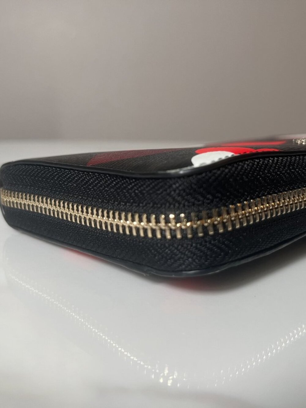 kate spade Black Wallet with Red, White & Burgundy Hearts - Picture 8 of 11